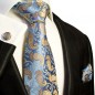 Preview: blaues Krawatten Set 3tlg