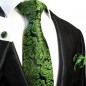 Preview: green paisley necktie set 3pcs