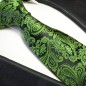 Preview: green paisley necktie set 3pcs