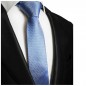 Preview: Blaue Krawatte schmal 100% Seide
