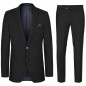 Preview: Herren Anzug schwarz modern | Schwarzer Anzug für Herren | Slim Fit