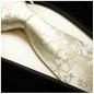 Preview: Wedding tie ivory uni floral
