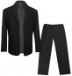 Preview: Kids suit for boys black with bow tie green
