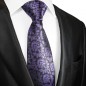 Preview: purple black floral silk neckie
