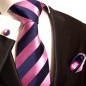 Preview: blue pink necktie set 3pcs