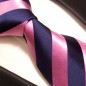 Preview: blau pinkes Krawatten Set 3tlg