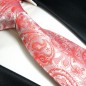 Preview: red mens tie paisley necktie - silk tie and pocket square and cufflinks