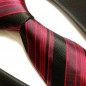 Preview: black red necktie silk striped