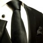 Preview: schwarzes Krawatten Set 3tlg