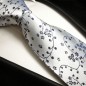 Preview: blue tie floral necktie - silk mens tie and pocket square and cufflinks