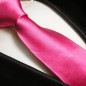 Preview: pink mens tie solid necktie - silk tie and pocket square and cufflinks