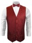 Preview: Wedding vest waistcoat maroon red paisley