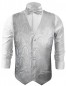 Preview: Wedding vest waistcoat silver paisley