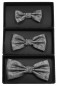 Preview: Men´s Bow Tie Pretied silver grey black paisley