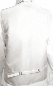 Wedding vest with bow tie uni white paisley