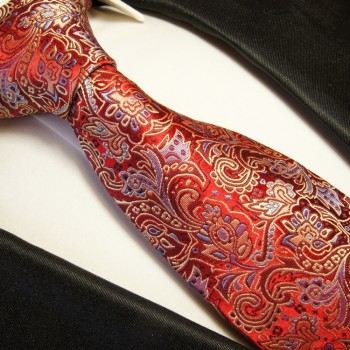 red paisley necktie set 3pcs