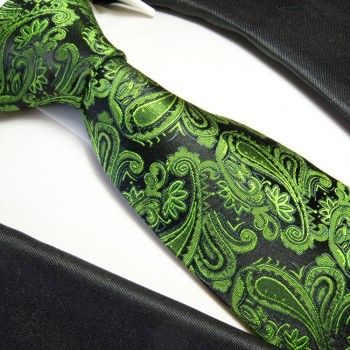 green paisley necktie set 3pcs