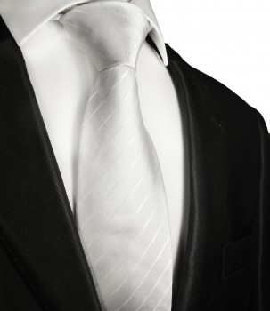 Ivory mens tie - off white striped necktie