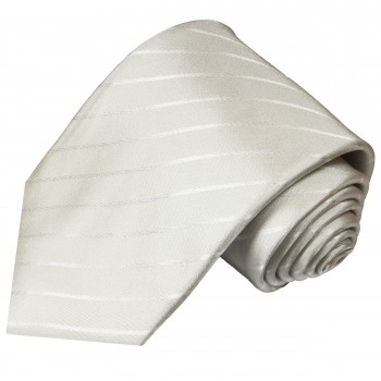 Ivory mens tie - off white striped necktie