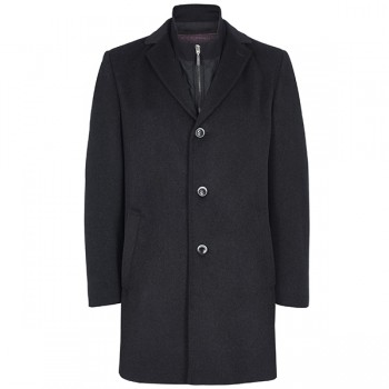Winter coat for man anthracite uni wool