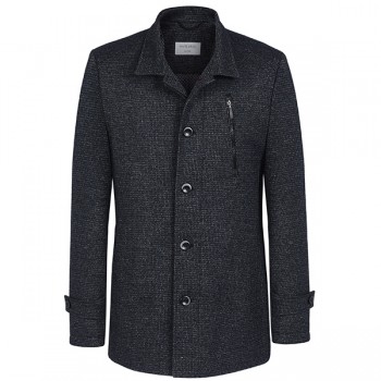 Men's coat anthracite - winter wool coat