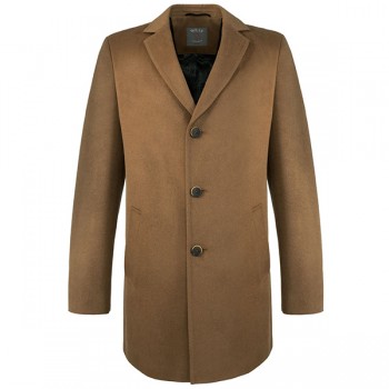 Winter wool coat for man light brown - elegant
