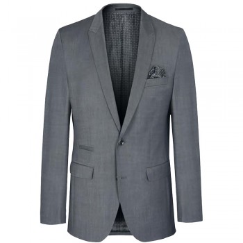Mens sports jacket light gray | dress slim fit suit jacket for men | AMF stitch