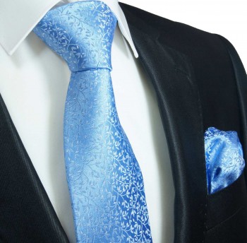 light Blue mens tie and pocket square