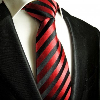black red silk tie
