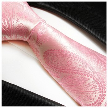 Pink tie paisley mens necktie