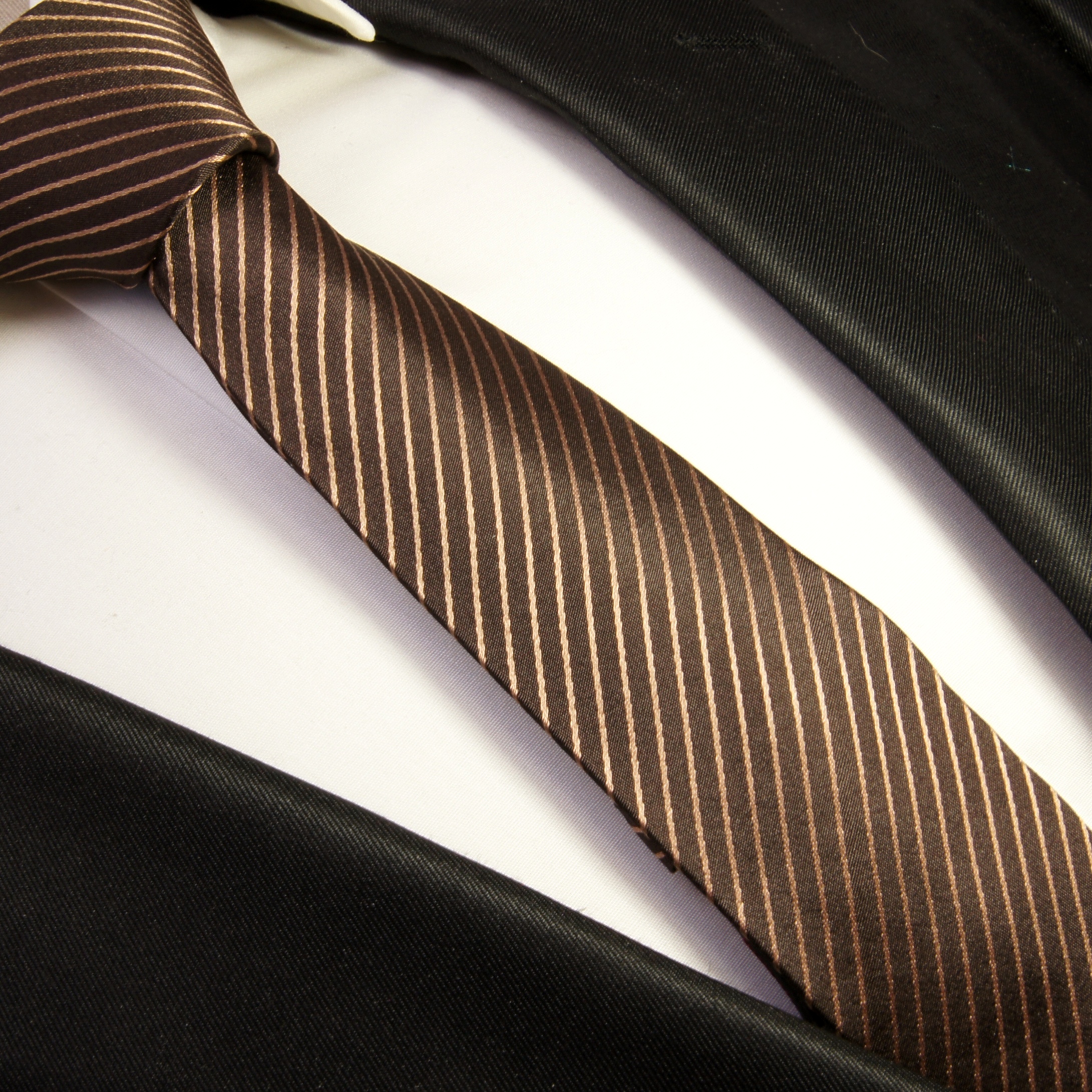 Schmale Malone - 100% 28s 6cm Seidenkrawatte Krawatte Shop Paul braun