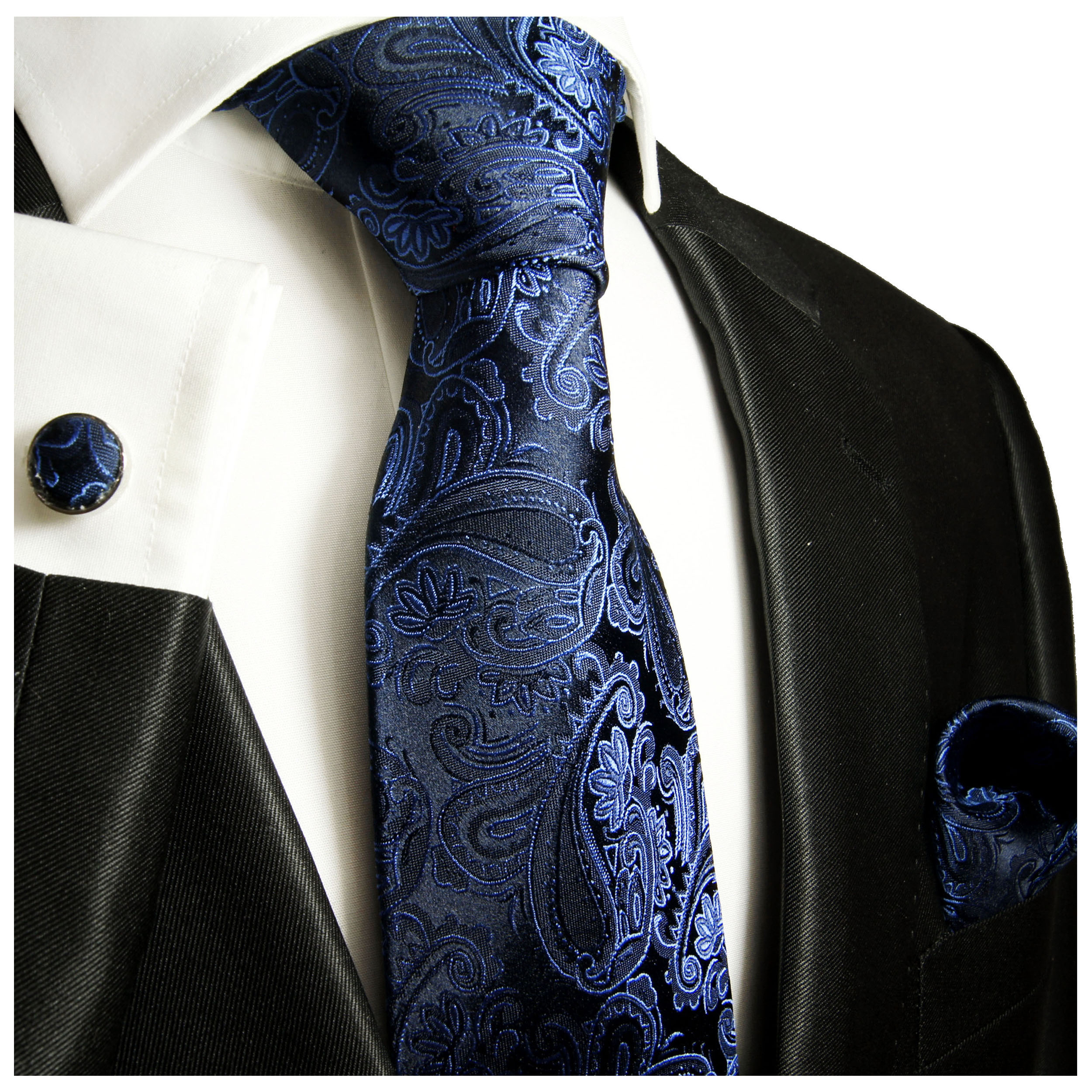 - 518 Paul BESTELLEN paisley Malone JETZT blau Krawatte Shop |