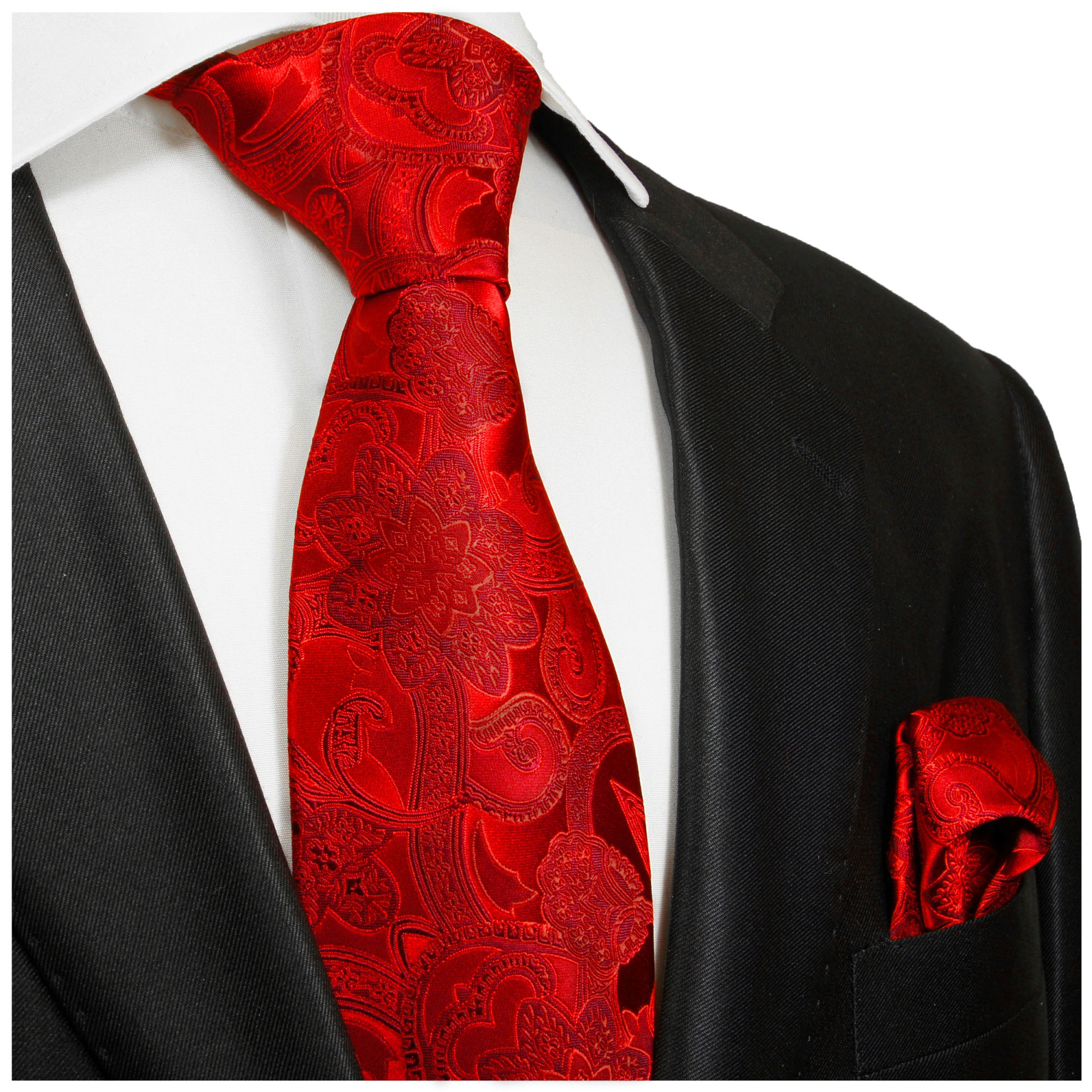 Krawatte rot paisley Seide | JETZT 2030 Shop - BESTELLEN Paul Malone