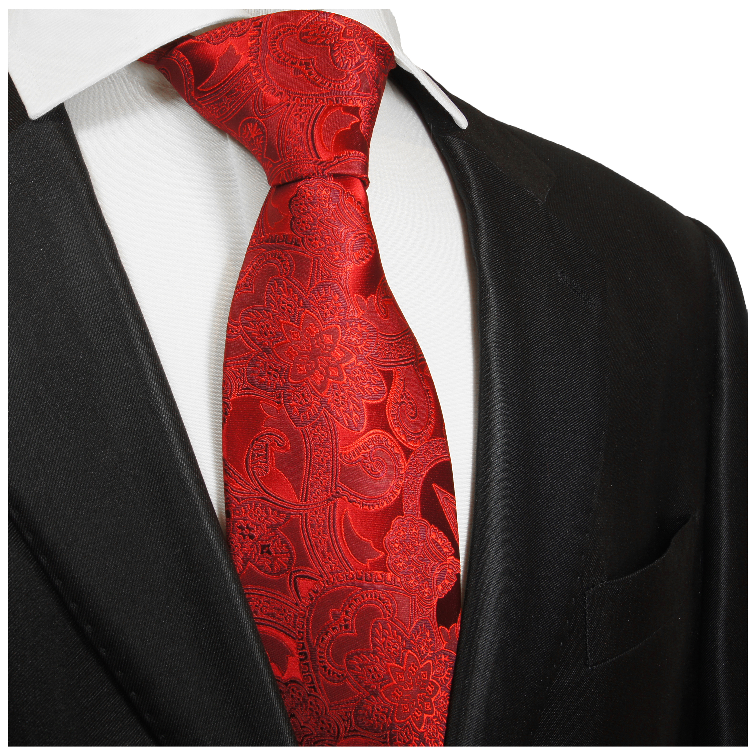 Krawatte rot paisley Seide | BESTELLEN - JETZT Malone Shop 2030 Paul
