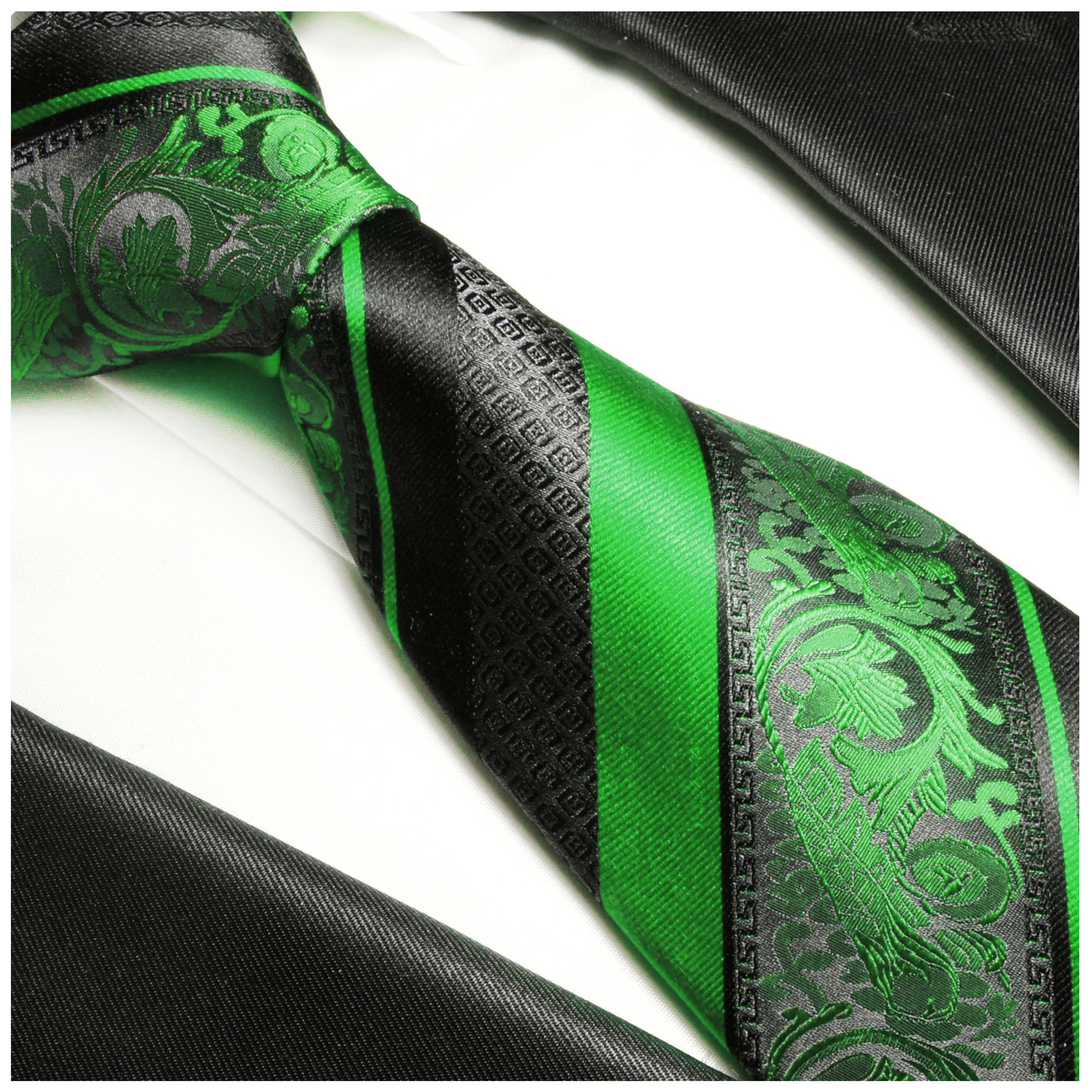 Krawatte grün barock Seide | JETZT BESTELLEN - Paul Malone Shop
