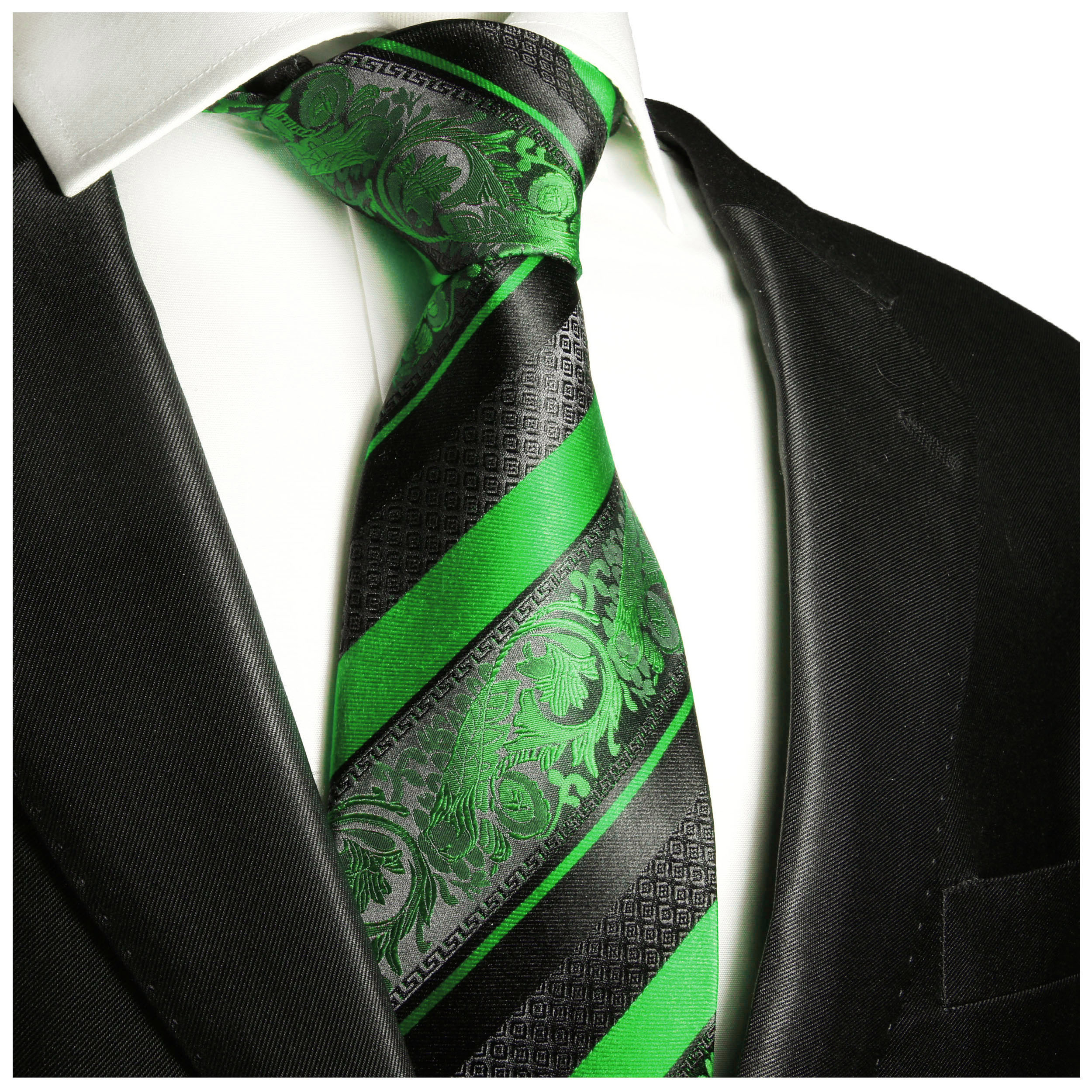 Krawatte grün barock Seide | JETZT BESTELLEN - Paul Malone Shop