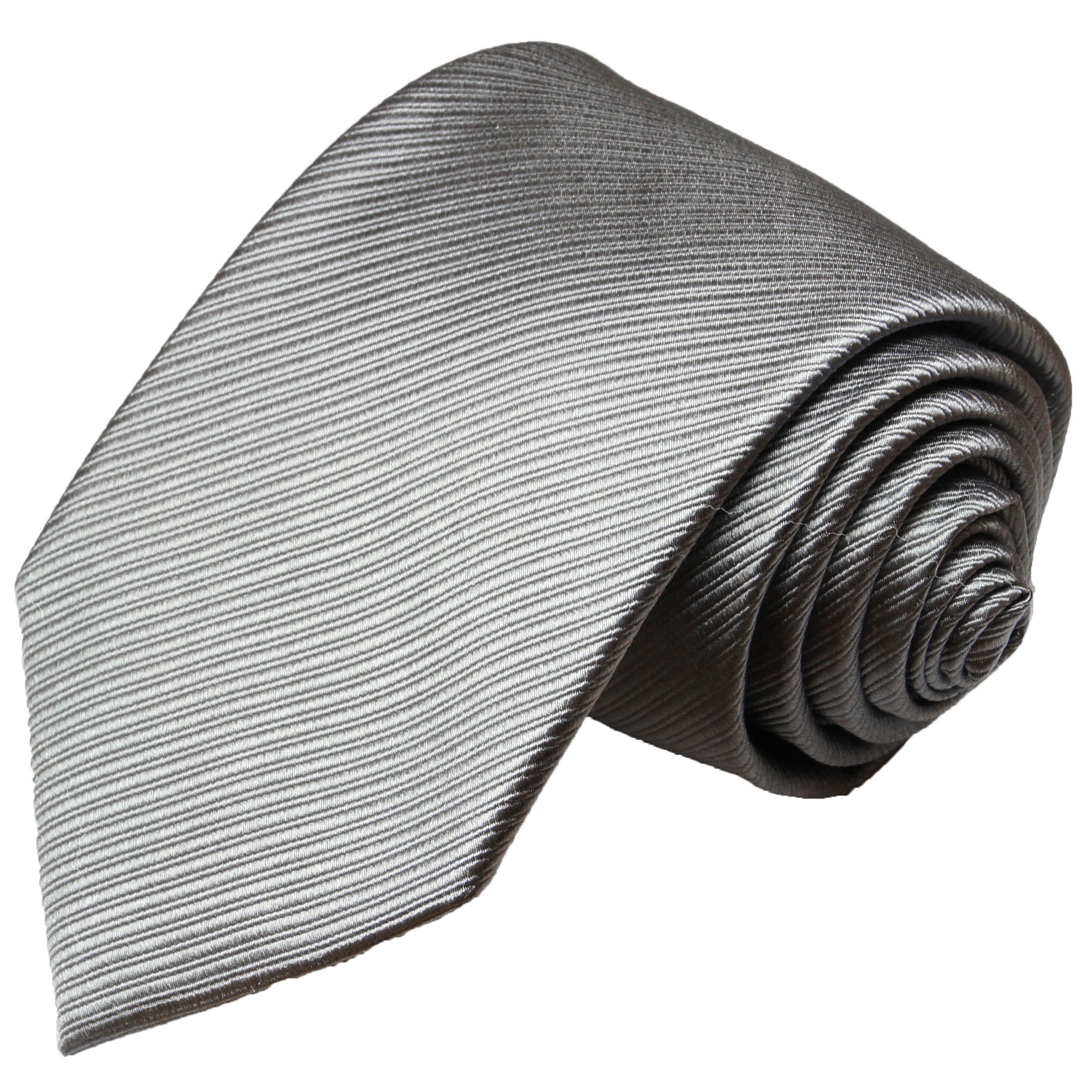 Krawatte silber grau uni 977 - BESTELLEN Paul | Malone Shop JETZT
