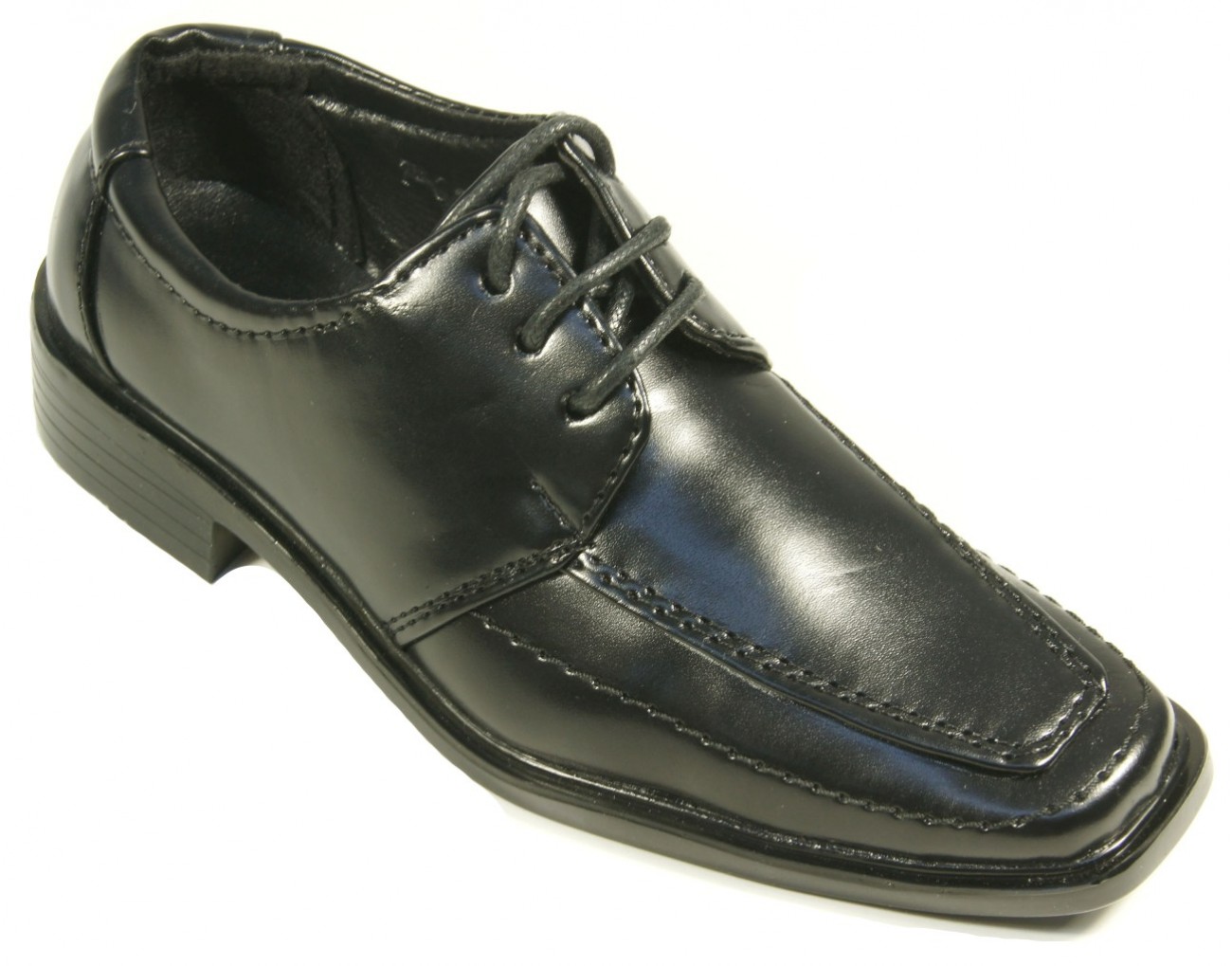 Festive boys shoes black with constriction
