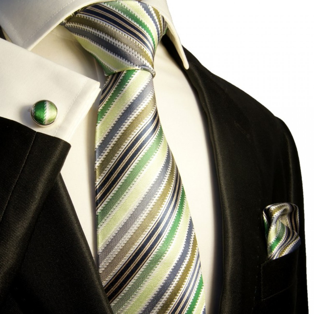 grünes Krawattenset 3tlg