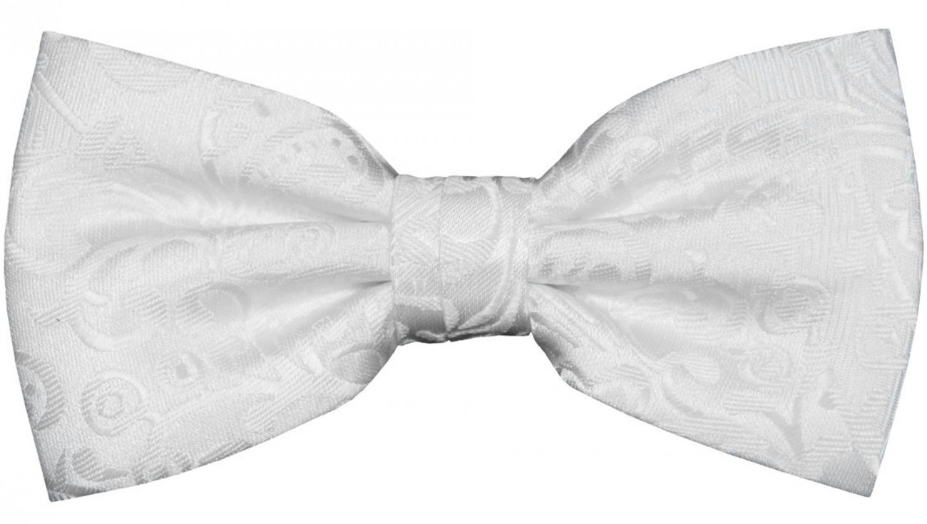 Wedding vest with bow tie uni white barock