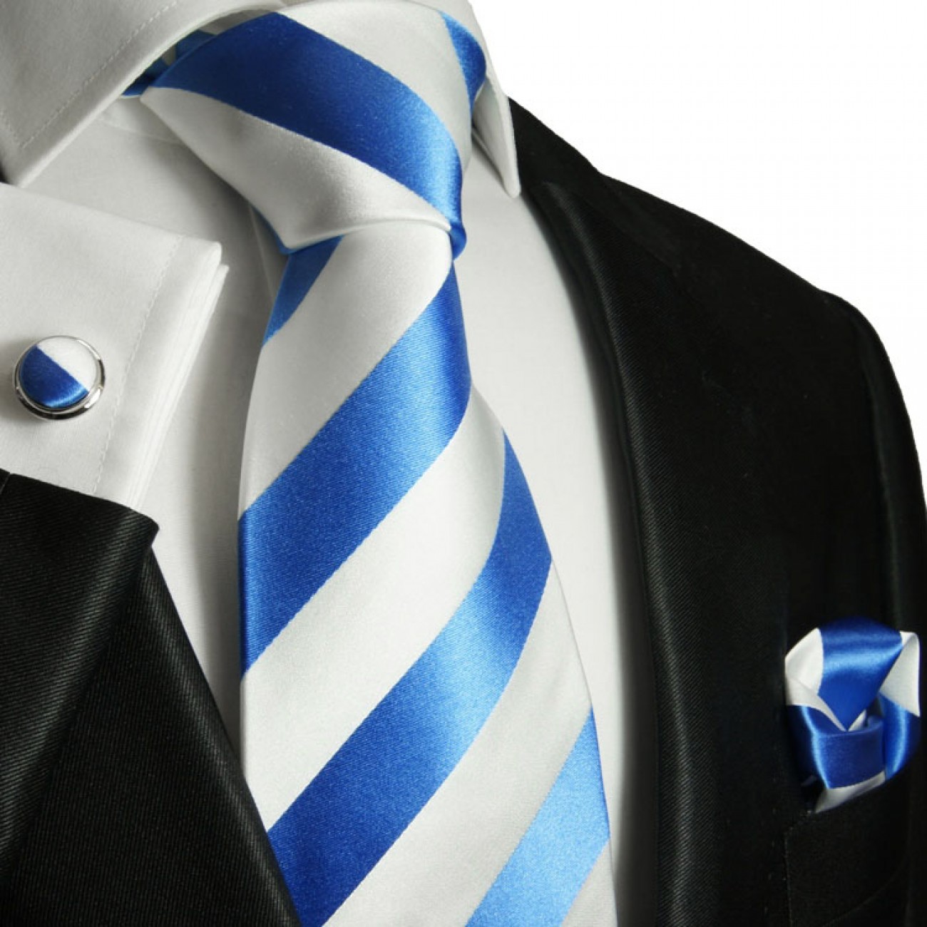 Blue necktie set 3pcs