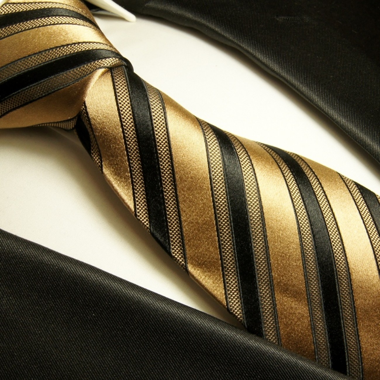 brown black necktie