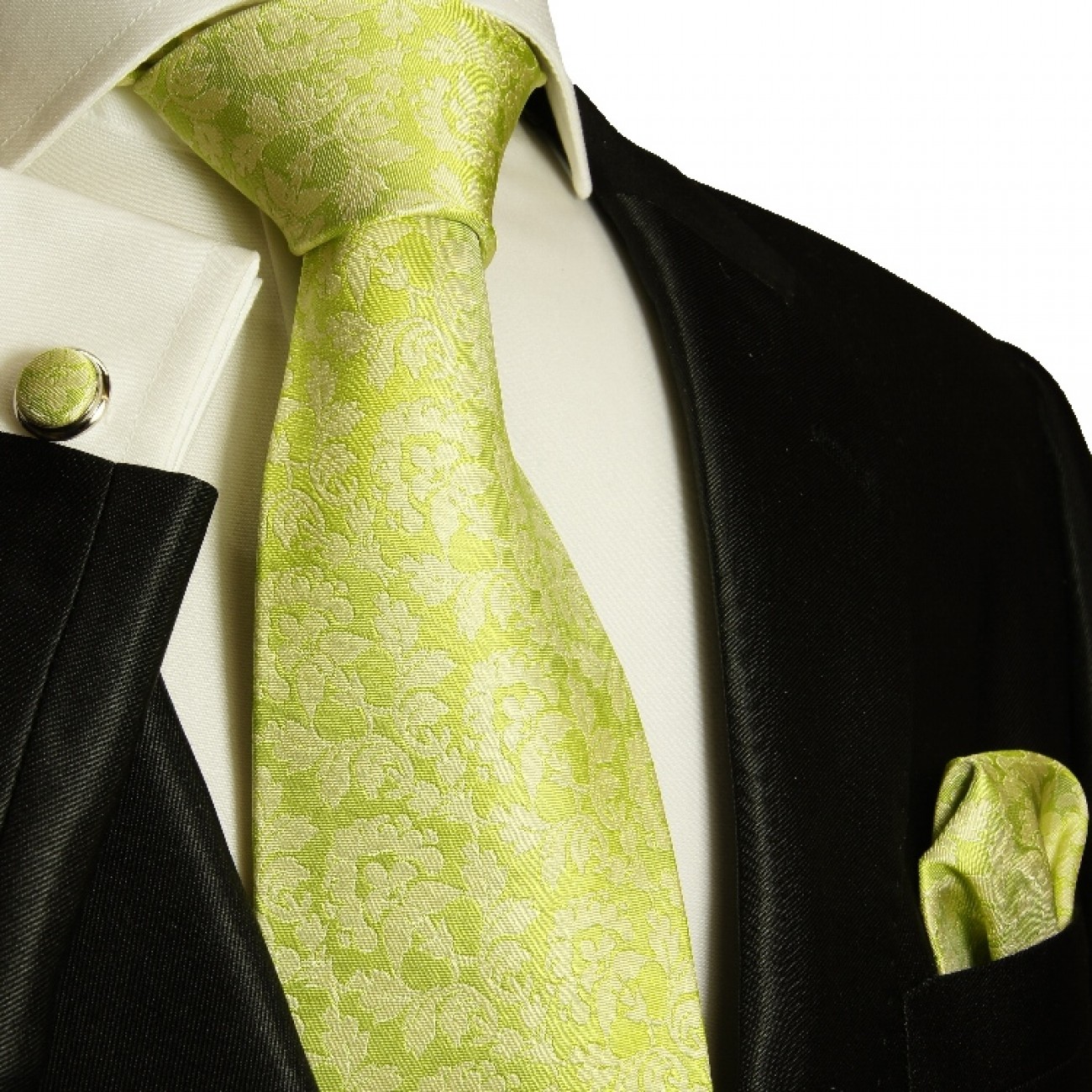 green necktie set 3pcs