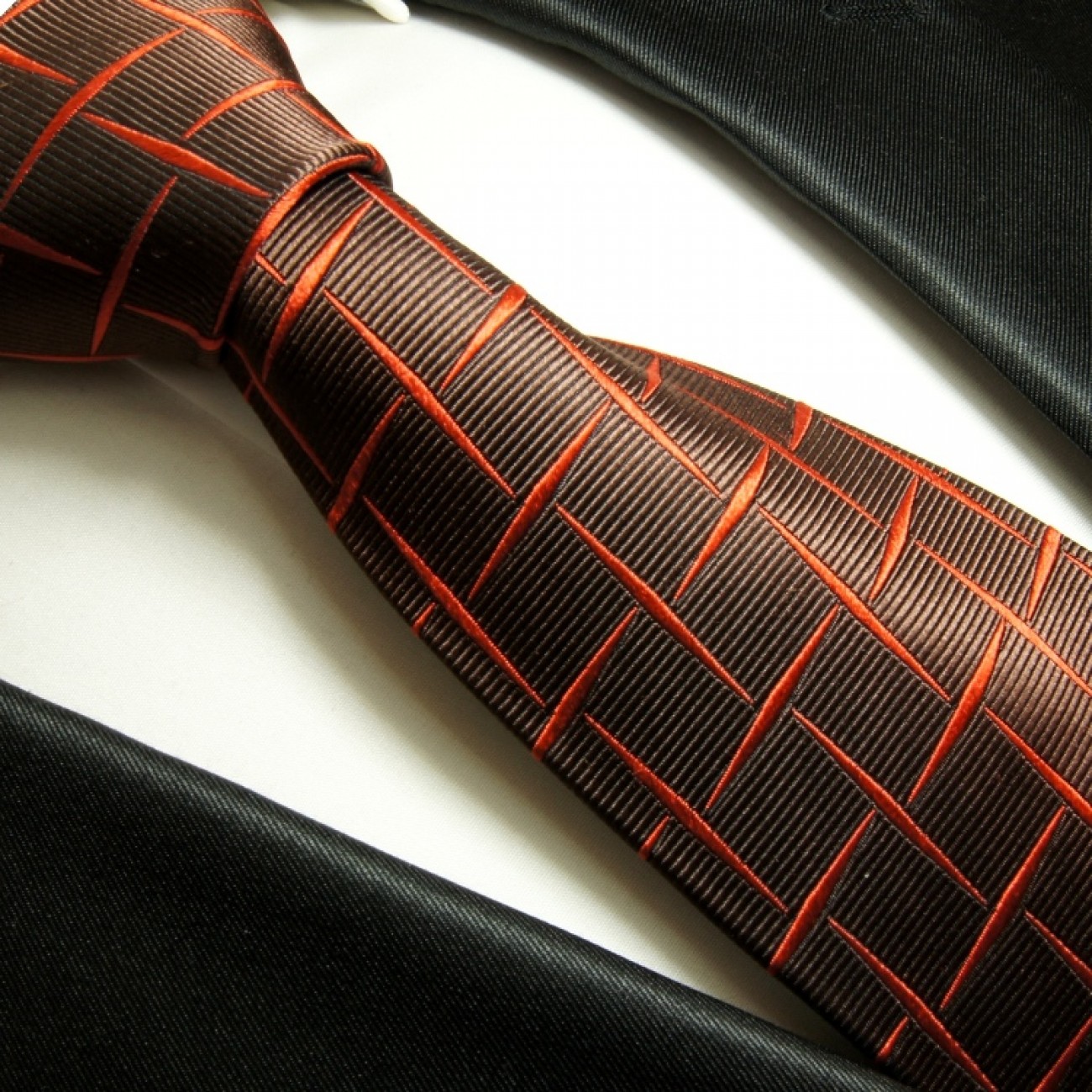 red brown necktie set 3pcs