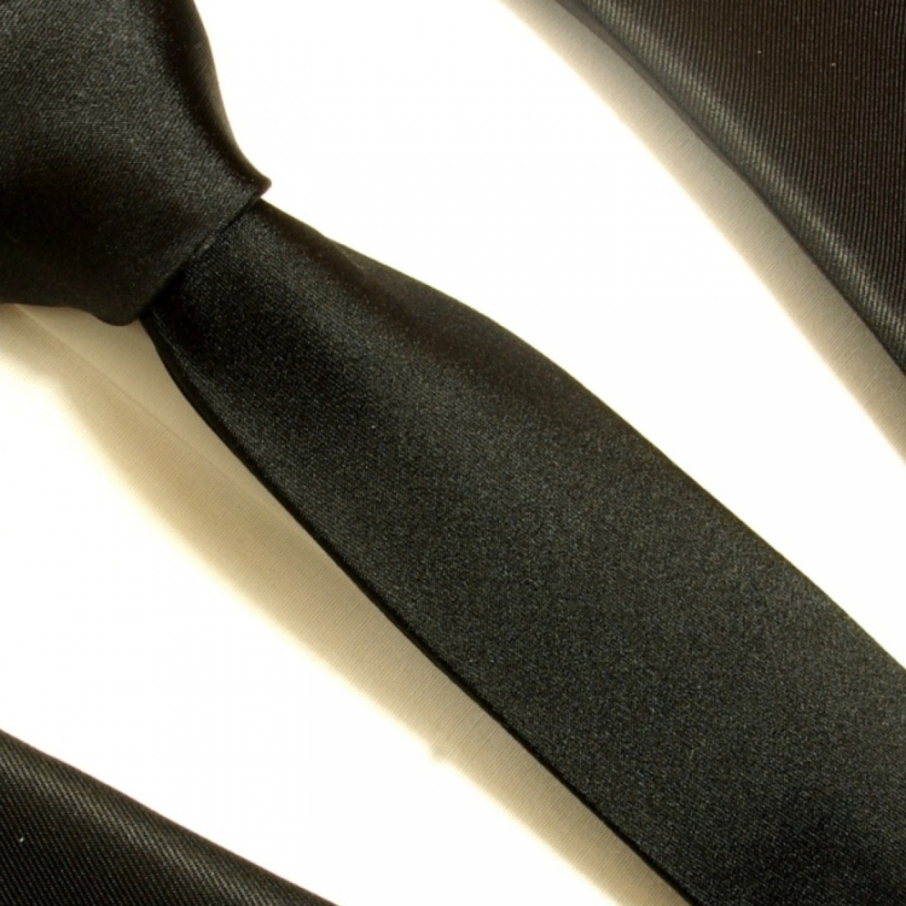 Schmale Krawatte von Seidenkrawatte Paul schwarz Shop Paul - 7S Malone 6cm 100% Malone