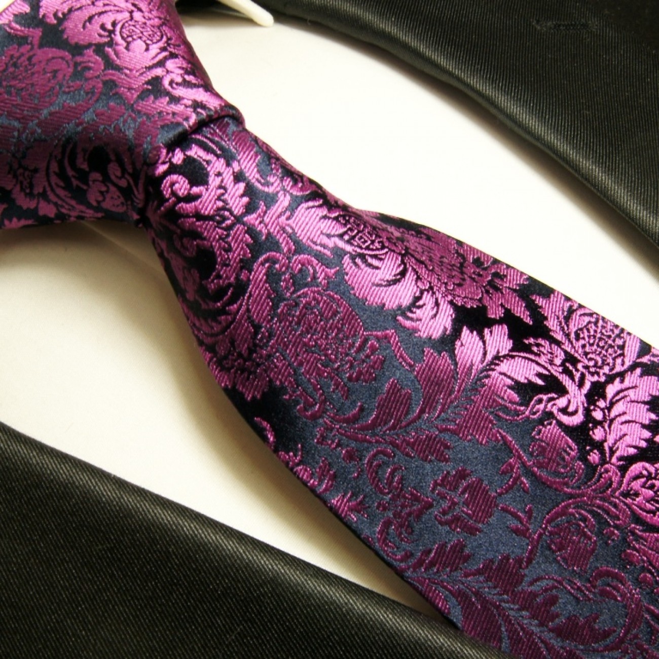 Krawatte pink floral Seide Shop JETZT Paul 688 Malone | - BESTELLEN