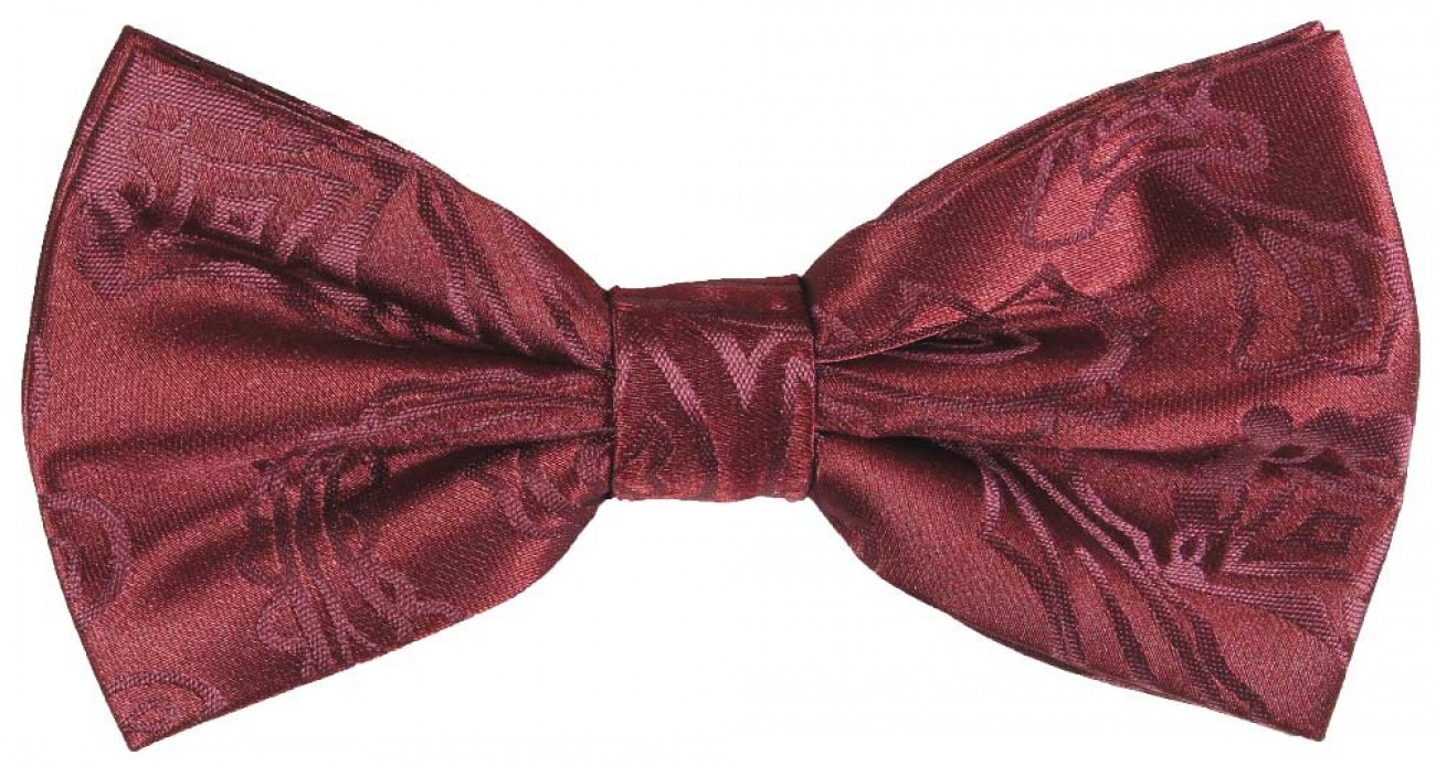 maroon red bow tie