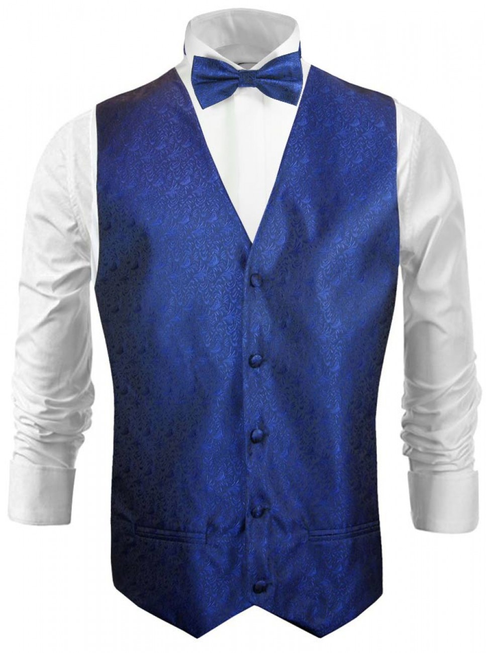 Wedding vest waistcoat royal blue