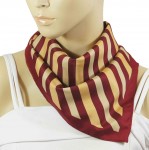 Paul Malone ladies scarf burgundy red gold striped 245
