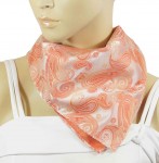 Paul Malone ladies scarf coral paisley 871